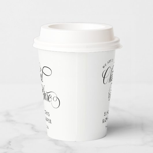 Minimalistisch Cloud Nine Baby shower Papieren Bekers (Rechts)