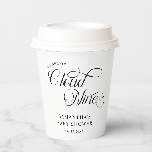 Minimalistisch Cloud Nine Baby shower Papieren Bekers (Voorkant)