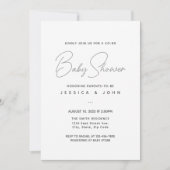 Minimalistisch Co-Ed Modern Baby shower Kaart (Voorkant)