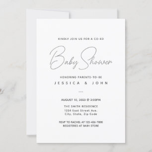 Minimalistisch Co-Ed Modern Baby shower Kaart
