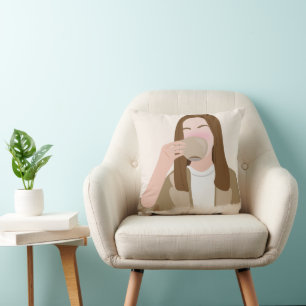 Minimalistisch Coffee Lover Sierkussen – Esthetisc