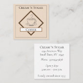 Minimalistisch Coffee Shop Visitekaartje (Voorkant / Achterkant)