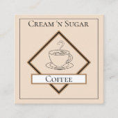 Minimalistisch Coffee Shop Visitekaartje (Voorkant)