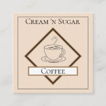 Minimalistisch Coffee Shop Visitekaartje