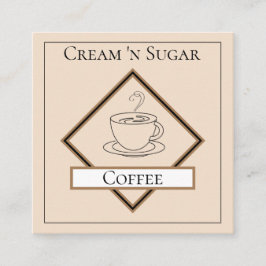 Minimalistisch Coffee Shop Visitekaartje