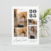 Minimalistisch collage Afstuderen jaar | Fotocolla Aankondiging (Staand voorkant)