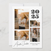 Minimalistisch collage Afstuderen jaar | Fotocolla Kaart (Voorkant)