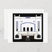 Minimalistisch Columbia Theater Feestdagenkaart (Voorkant / Achterkant)