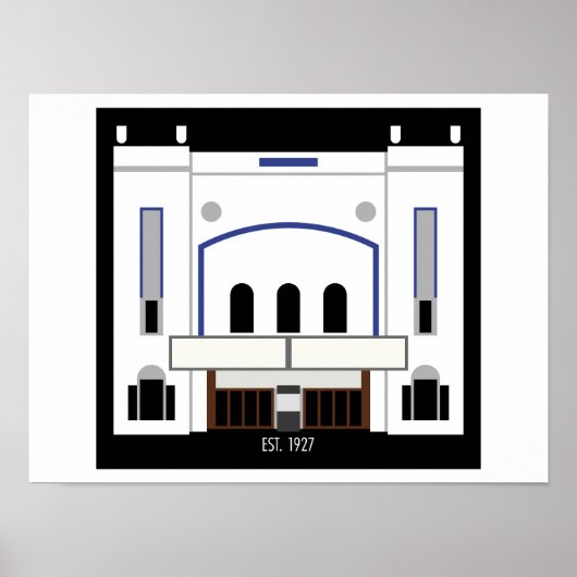 Minimalistisch Columbia Theater (Matte Print) Poster (Voorkant)