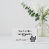 Minimalistisch computerdieet en hondenhuiszorg visitekaartje (Staand voorkant)