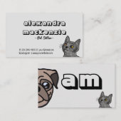 Minimalistisch computerdieet en hondenhuiszorg visitekaartje (Voorkant / Achterkant)