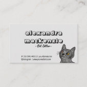 Minimalistisch computerdieet en hondenhuiszorg visitekaartje (Voorkant)