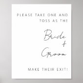 Minimalistisch Confetti-uitreisteken Poster (Voorkant)