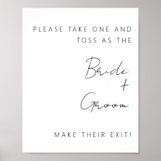 Minimalistisch Confetti-uitreisteken Poster