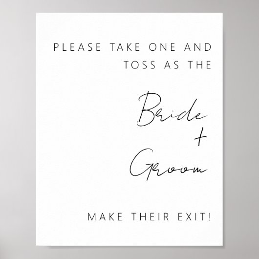 Minimalistisch Confetti-uitreisteken Poster (Voorkant)