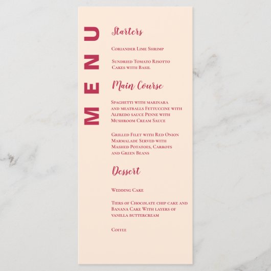 Minimalistisch congres van de hedendaagse legant W Menu (Voorkant)