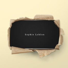 Minimalistisch Contact Kaart Zwart Contactkaartje