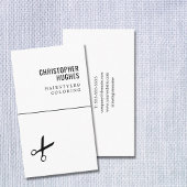 Minimalistisch Cool Zwart Wit Schaar Haar Stylist Visitekaartje