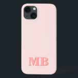 Minimalistisch Coral Pink Modern Initiaal Monogram Case-Mate iPhone Case<br><div class="desc">Coral Pink Minimalist Modern Initiaal Monogram Telefoonhoesje. Creëer uw eigen gepersonaliseerde iPhone Case met aangepaste initiaal naam.</div>