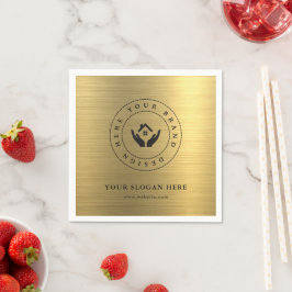 Minimalistisch Corporate Branding Ontwerp Papieren Servet