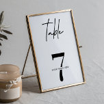 Minimalistisch Corporate Event Gala Nachttafelnumm Kaart<br><div class="desc">Maak uw zakelijke of privé-evenement af met dit vetgedrukte tabelnummerbord in zwart-wit. Gebruik deze moderne tafelnummerkaart voor uw jaarlijkse galadiner,  zakelijke evenement of feest,  dit minimalistische ontwerp past bij elke gelegenheid!</div>