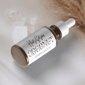 Minimalistisch cosmetisch druppelflesproduct etiket