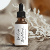 Minimalistisch cosmetisch druppelflesproduct etiket