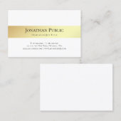 Minimalistisch creatief design met moderne gouden  visitekaartje (Voorkant / Achterkant)