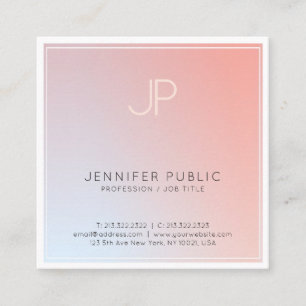 Minimalistisch creatief monogram professioneel ont vierkante visitekaartje