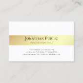 Minimalistisch creatief ontwerp Modern Gold look r Visitekaartje (Voorkant)