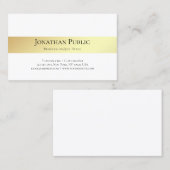 Minimalistisch creatief ontwerp Modern Gold look r Visitekaartje (Voorkant / Achterkant)
