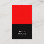 Minimalistisch Creative Black Red Modern Elegant Visitekaartje (Voorkant)