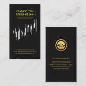 Minimalistisch Creative Stock Exchange Graph Finan Visitekaartje (Voorkant / Achterkant)