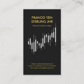 Minimalistisch Creative Stock Exchange Graph Finan Visitekaartje (Voorkant)