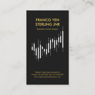Minimalistisch Creative Stock Exchange Graph Finan Visitekaartje