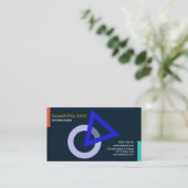Minimalistisch Creative Triangle Cirkel wiskundige Visitekaartje (Staand voorkant)