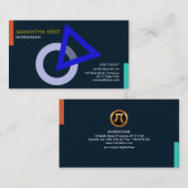 Minimalistisch Creative Triangle Cirkel wiskundige Visitekaartje (Voorkant / Achterkant)