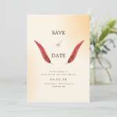 Minimalistisch crème-typografie van de steekproef  kaart (Staand voorkant)