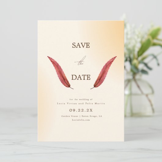 Minimalistisch crème-typografie van de steekproef kaart (Staand voorkant)