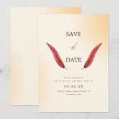 Minimalistisch crème-typografie van de steekproef kaart (Voorkant / Achterkant)