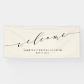 Minimalistisch crème zwart groen Vrijgezellenfeest Spandoek (Horizontaal)