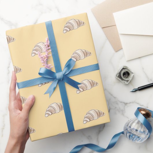 minimalistisch croissant inpakpapier (Geschenken)
