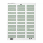Minimalistisch cross light groen retouradres etiket (Full Sheet)