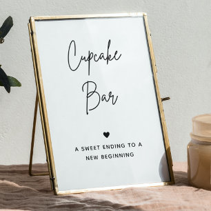 Minimalistisch Cupcake Bar teken Teken van de De Poster