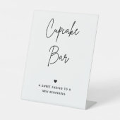 Minimalistisch Cupcake Bar teken | Teken van de De Reclamebord Met Voetstuk (Voorkant)