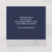 minimalistisch | Cursief | Beroepsbeoefenaars Vierkante Visitekaartje (Achterkant)