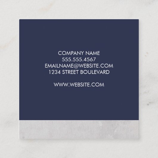 minimalistisch | Cursief | Beroepsbeoefenaars Vierkante Visitekaartje (Achterkant)