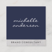 minimalistisch | Cursief | Beroepsbeoefenaars Vierkante Visitekaartje (Voorkant)