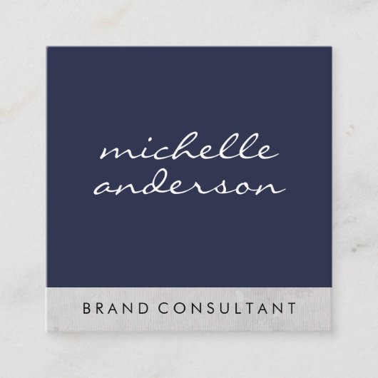 minimalistisch | Cursief | Beroepsbeoefenaars Vierkante Visitekaartje (Voorkant)