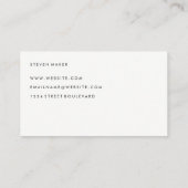 Minimalistisch cursief lettertype visitekaartje (Achterkant)